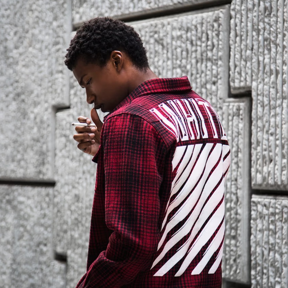 Off-White™ c/o VIRGIL ABLOH Red Wool Flannel Shirt